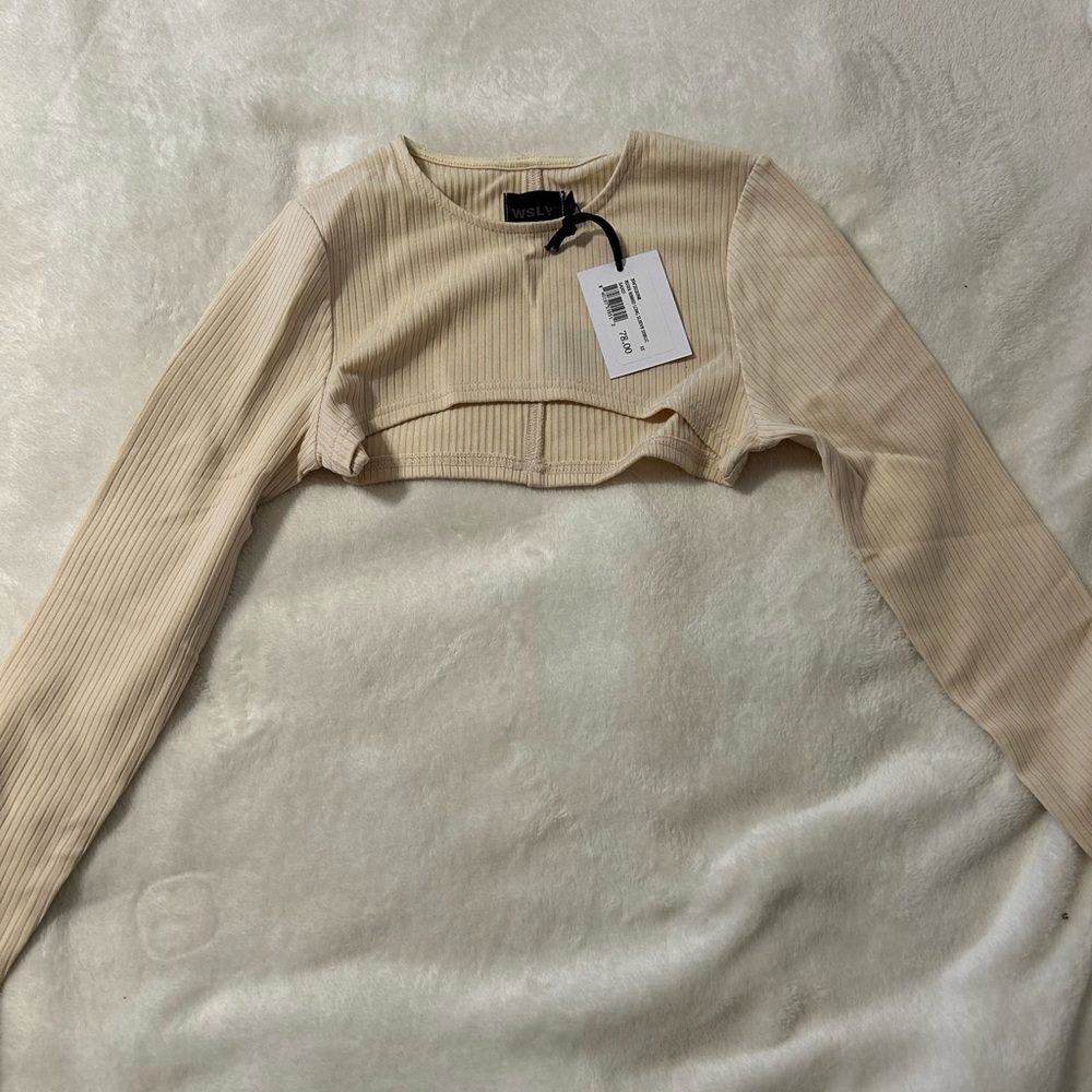 Bandier WSLY Essex Ribbed Long Sleeve Shrug